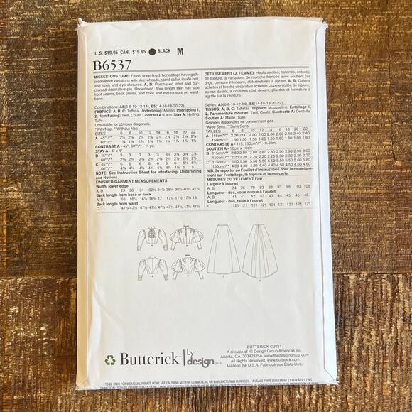 Butterick Sewing Pattern B6537 Gibson Girl Walking Suit Costume 14-22 UNCUT - Picture 2 of 3